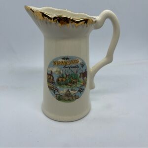 Minnesota Souvenir Cream Pitcher with Gold Accents